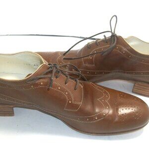 Authentic Fratelli Rosettl Italy UNISEX Brown Leather Brogues WOMEN 9M //MEN 7M